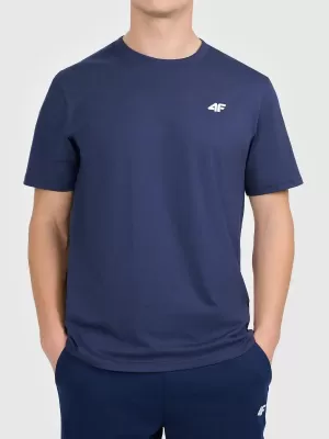 Herren-T-Shirt 4F WAW25TTSHM2373 DENIM