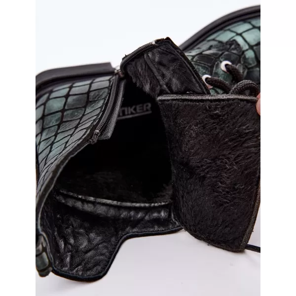  Damen-Stiefeletten ARTIKER 55C1325 GRÜN/SCHWARZ 