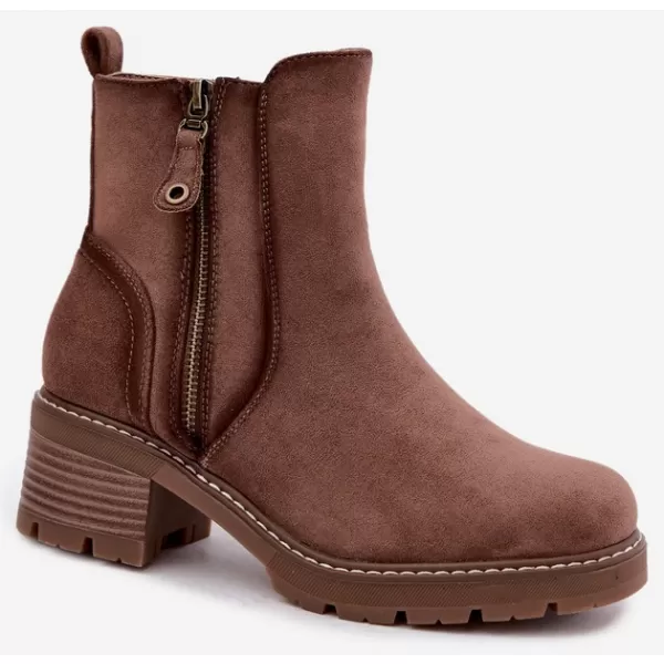  Damen-Stiefeletten S.BARSKI HY62-8101 KAFFEE 