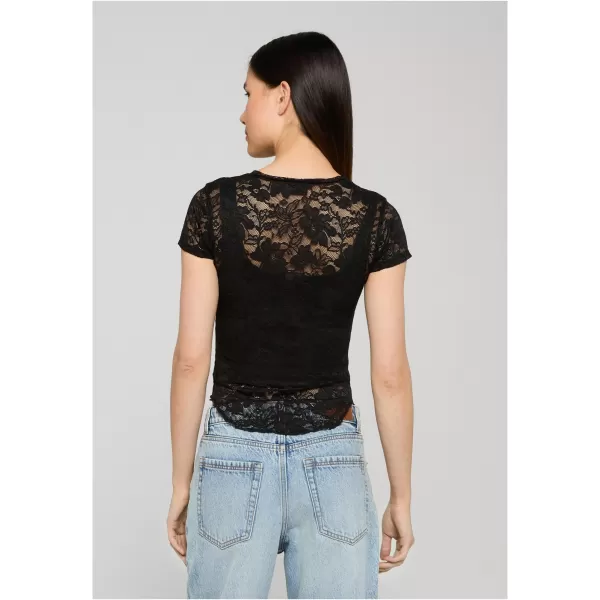  Damen-T-Shirt URBAN CLASSICS TB8385-00007 SCHWARZ 