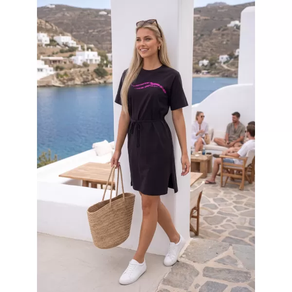  Kleid ALTISPORT ALW001816 SCHWARZ ROSA 