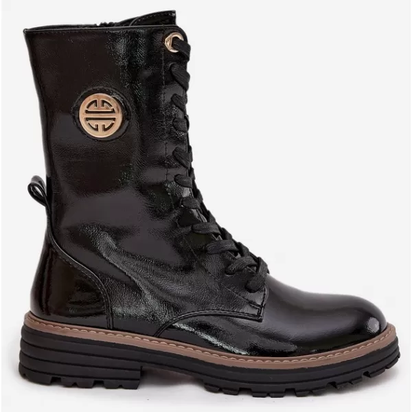  Damenschuhe BOTO ASA259-10 SCHWARZ GLÄNZEND 
