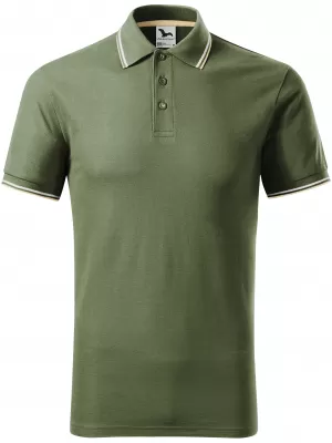 Herren-T-Shirt mit Kragen MALFINI FOCUS 232 KHAKI