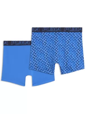 Herren-Boxershorts PUMA MEN GRAPHICAL PRINT BOXERS 2P 94780404 BLAUE KOMBINATION