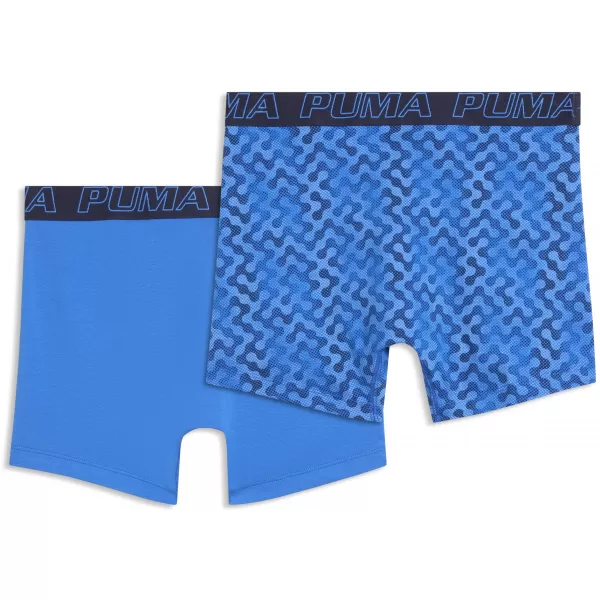  Herren-Boxershorts PUMA MEN GRAPHICAL PRINT BOXERS 2P 94780404 BLAUE KOMBINATION 
