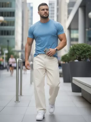Herren-T-Shirt DSTREET RX5691 HELLBLAU