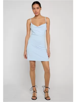 Kleid URBAN CLASSICS TB8182 BLAU EINFRIEREN