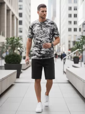 Herren-T-Shirt DSTREET NX2004R-SL-M HELLGRAU