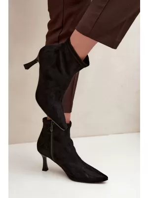 Damen-Stiefeletten BOTO 7107 SCHWARZ MATT