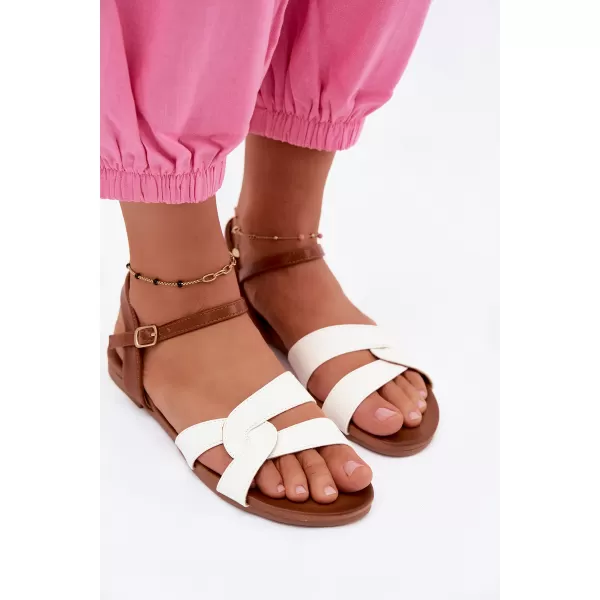  Damensandalen S.BARSKI KV51-022 BRAUN/WEIß 