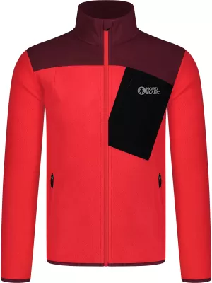 Leichtes Fleece-Sweatshirt für Herren NORDBLANC CRACKLE NBSFM8373 ROT