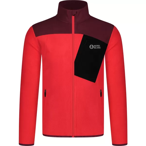  Leichtes Fleece-Sweatshirt für Herren NORDBLANC CRACKLE NBSFM8373 ROT 