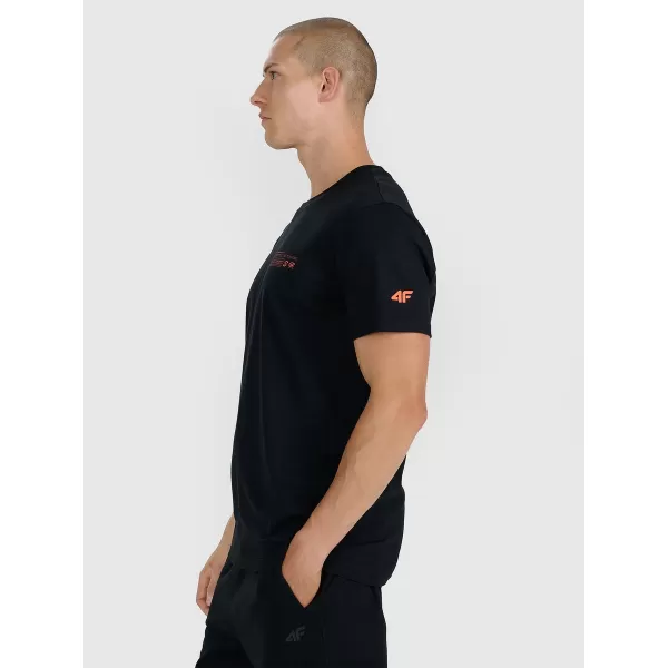  Herren-T-Shirt 4F WAW25TTSHM2372 TIEFSCHWARZ 