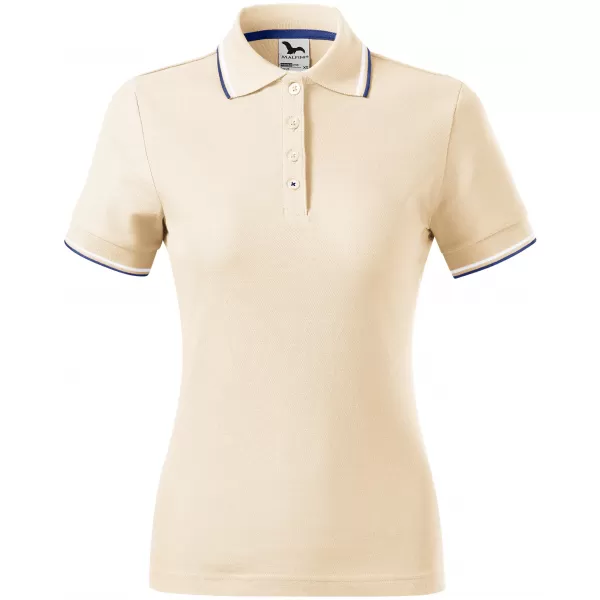  Damen-T-Shirt mit Kragen MALFINI FOCUS 233 MANDEL 