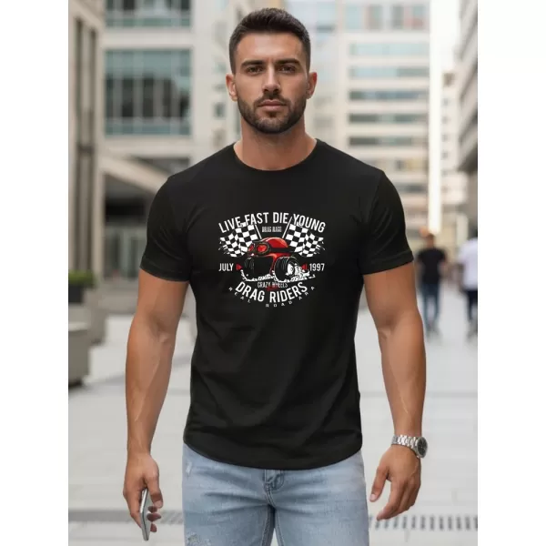  Herren-T-Shirt DSTREET NX5087R-BK SCHWARZ 