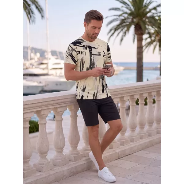  Hochwertiges Funktions-T-Shirt für Herren ALTISPORT VOJ/ALM010TR01 ELFENBEIN/SCHWARZ 