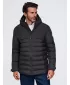 Winter-Steppjacke für Herren OMBRE OM-JAHP-0305 SCHWARZ