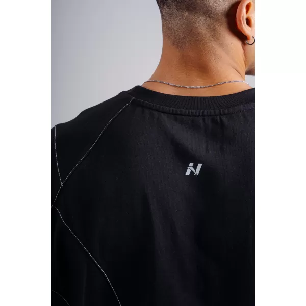  Übergroßes Pump-Cover-T-Shirt NEBBIA PRIMAL 871 SCHWARZ 