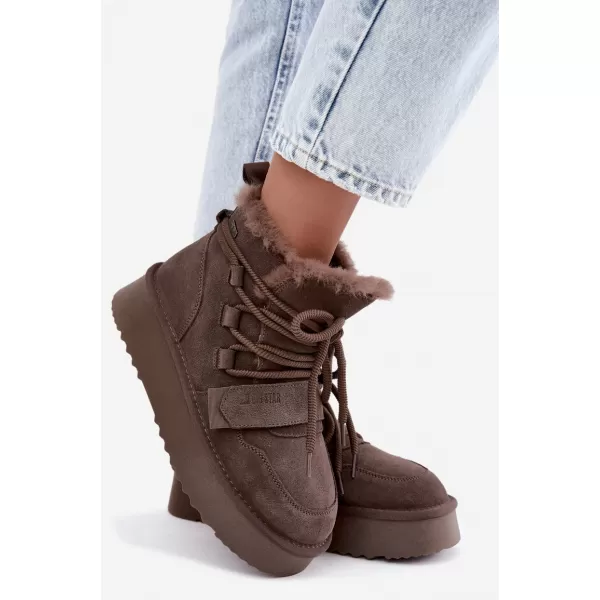  Damenschuhe BIG STAR SHOES UU274315 BRAUNE/BEIGE SCHATTEN 