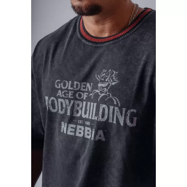  Herren-T-Shirts NEBBIA OLYMPIA HEAVYWEIGHT COTTON 941 SCHWARZ 