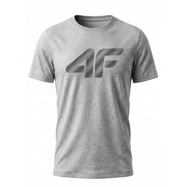  Herren-T-Shirt 4F WMM00TTSHM3342 KALTE HELLGRAUE MELANGE 