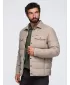 Gesteppte Hemdjacke für Herren OMBRE OM-JALP-0256 SCHWARZ