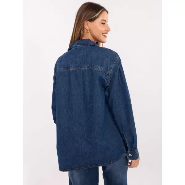  Damenhemd SUBLEVEL D80026BI11280M314 DUNKELBLAU 