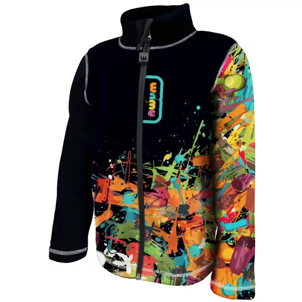  Fleece-Sweatshirt für Kinder WAMU GAME ON SCHWARZ 