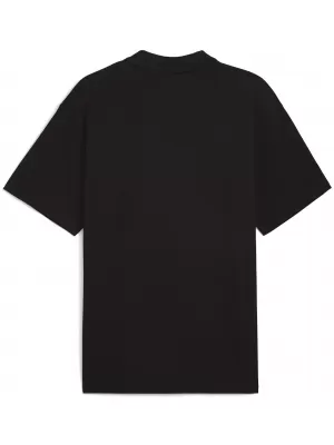 Herren-T-Shirt mit Kragen PUMA WARDROBE ESS PIQUE RELAXED POLO 62965701 PUMA SCHWARZ