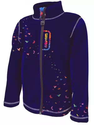 Fleece-Sweatshirt für Kinder WAMU DUHOVÁ KOČKA DUNKELVIOLETT