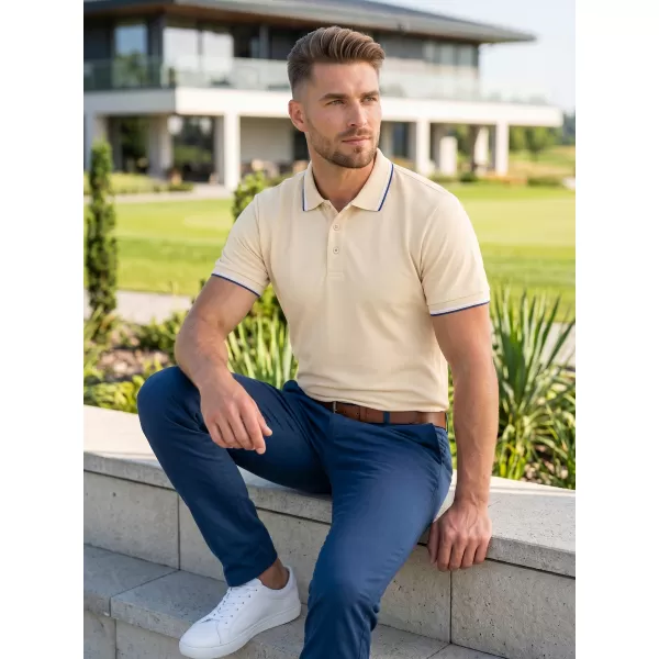  Herren-T-Shirt mit Kragen MALFINI FOCUS 232 MANDEL 