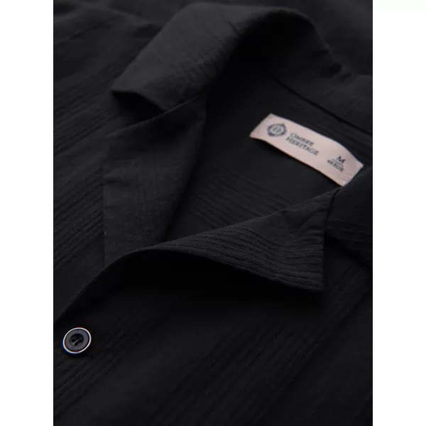  Herrenhemd OMBRE OM-SHSS-0221 SCHWARZ 