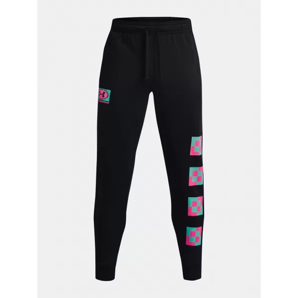  Herren-Jogginghose UNDER ARMOUR UA RIVAL FLEECE GEO JOGGER 1366437-001 SCHWARZ 