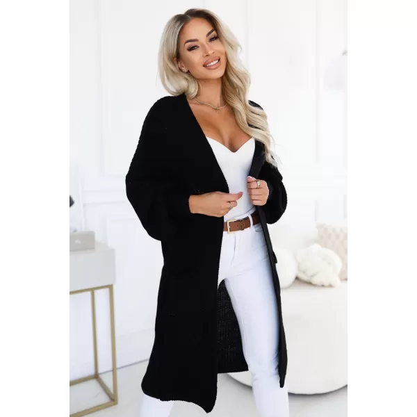  Strickjacke für Damen NUMOCO 627-4 SCHWARZ 
