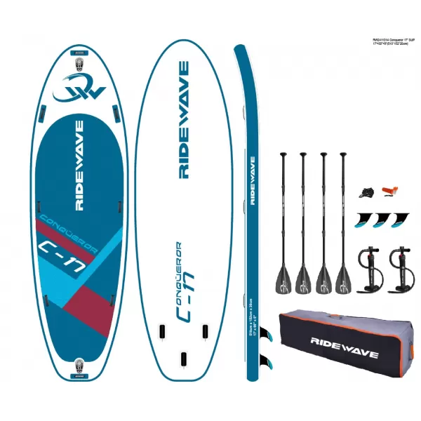  Paddle-Board RIDEWAVE CONQUEROR C-17 BLAU/WEIß 