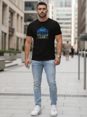 Herren-T-Shirt DSTREET NX5004R-BK SCHWARZ