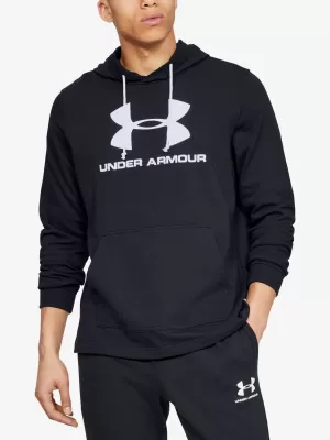 Herren-Sweatshirt UNDER ARMOUR SPORTSTYLE TERRY LOGO HOODIE 1348520-001 SCHWARZ