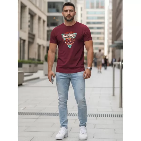  Herren-T-Shirt DSTREET NX5093R-BU BURGUND 