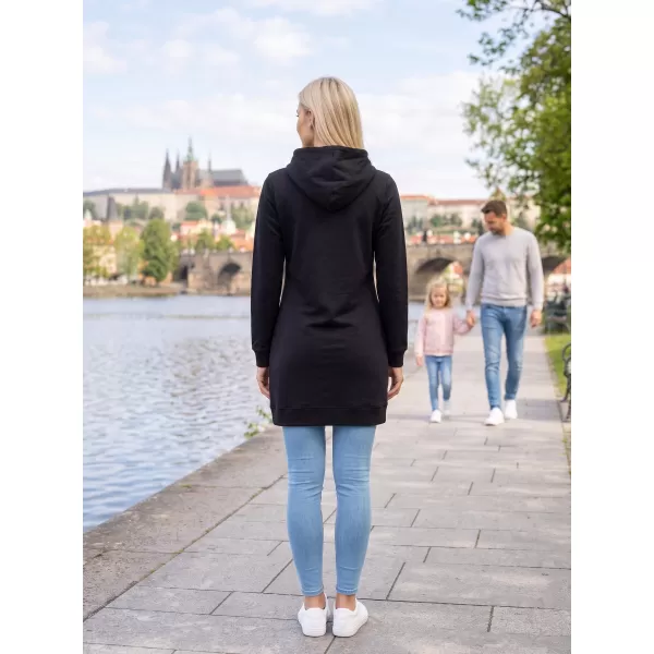  Erweitertes Damen-Sweatshirt ALTISPORT ALW091419 SCHWARZ ROSA 