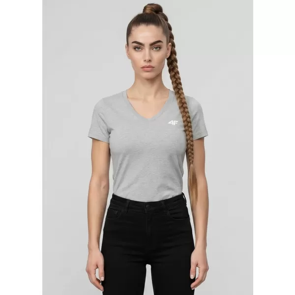  Damen-T-Shirt 4F WMM00TTSHF3307 KALTE HELLGRAUE MELANGE 
