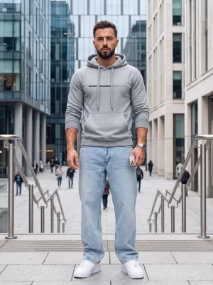 Herren-Sweatshirt DSTREET NX5128BX-02-09 HELLGRAU