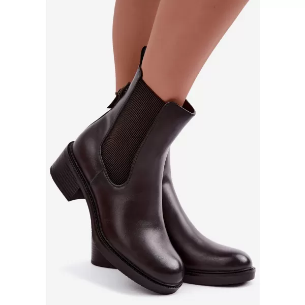  Damen-Stiefeletten SERGIO LEONE BT-04 DUNKELBRAUN 