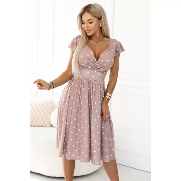  Kleid NUMOCO 425-16 BEIGE MIT TUPFEN 