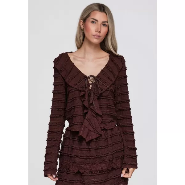  Damenbluse OMBRE OW-TS-E0067 DUNKELBRAUN 