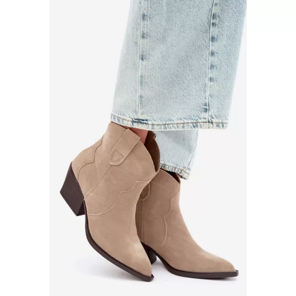  Damen-Stiefeletten BOTO 6338 BEIGE 