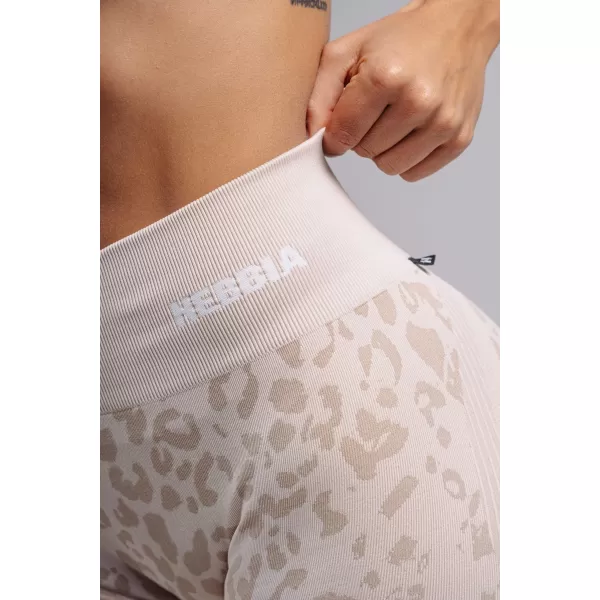  Kompressions-Push-up-Shorts mit Leopardenmuster NEBBIA PRIMAL 856 CREMEFARBENER LEOPARD 