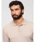 Herren-T-Shirt mit Kragen OMBRE OM-POSS-0169 BEIGE