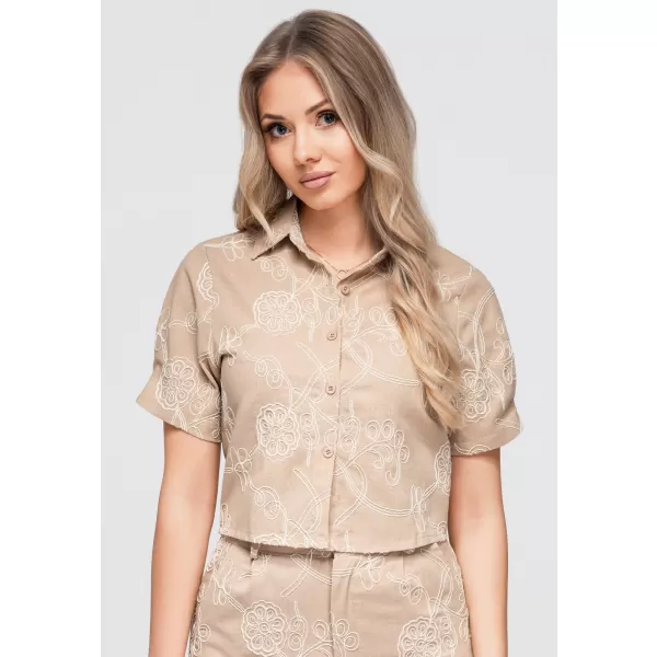  Damenbluse OMBRE OW-SH-E0060 BEIGE 