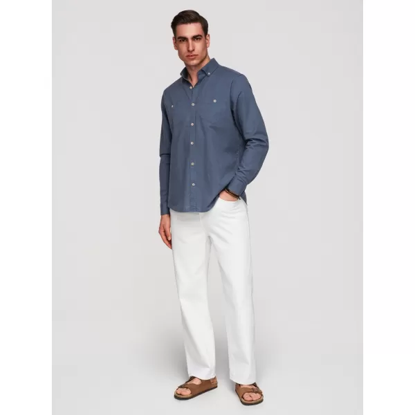  Herrenhemd OMBRE OM-SHCS-0134 BLAU 