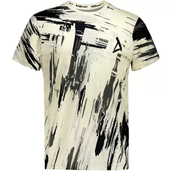  Hochwertiges Funktions-T-Shirt für Herren ALTISPORT VOJ/ALM010TR01 ELFENBEIN/SCHWARZ 